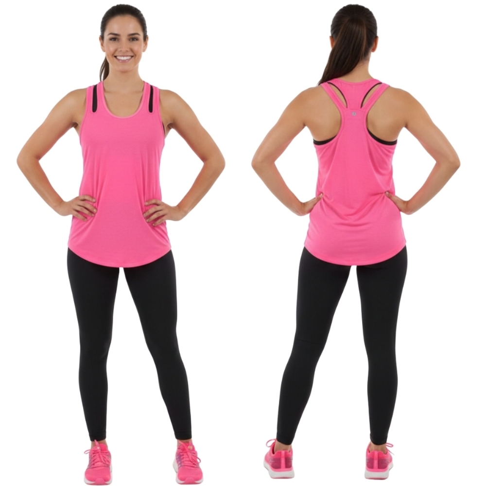 90 Degree by Reflex Women's Hot Pink Sleeveless Active Tank Top | Size XS